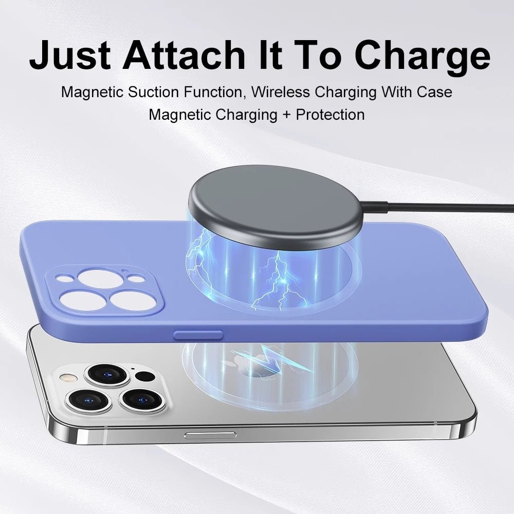 Cyan MagSafe Silicone Case