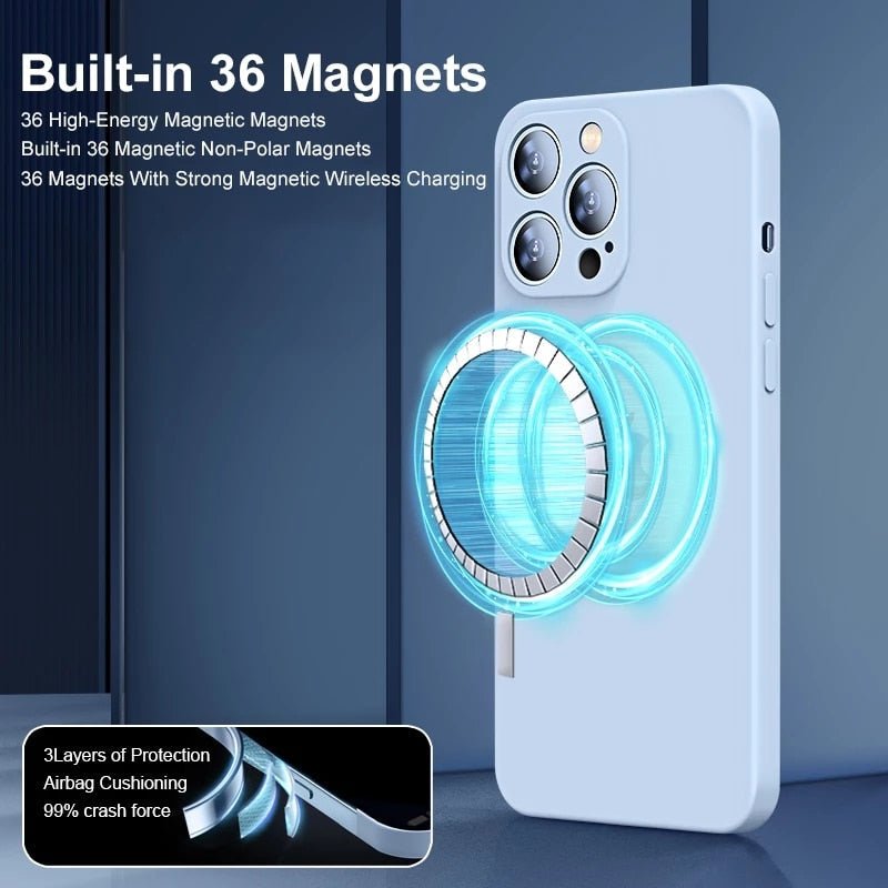 Cyan MagSafe Silicone Case