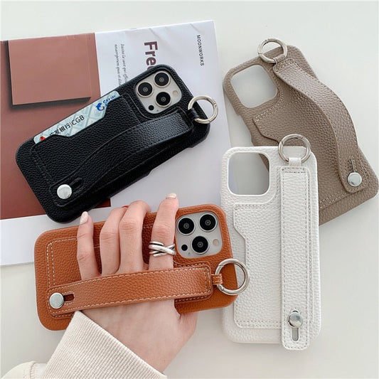 Neutral Leather Strap Case